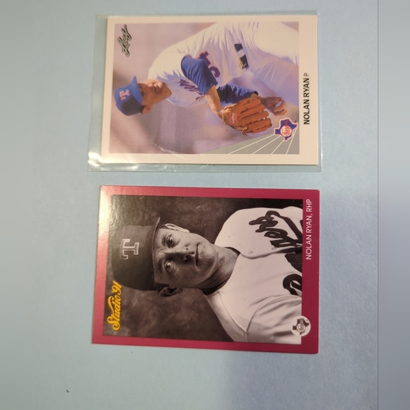 ⚾1991 Studio - Nolan Ryan #128 PLUS Nolan Ryan #21 1990 Both Leaf Inc. Cards - Picture 8 of 16